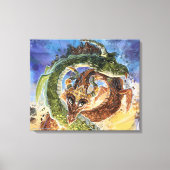 Dragons Rising Kunst Canvas Afdruk (Voorkant)