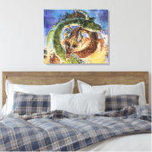 Dragons Rising Kunst Canvas Afdruk (Insitu (Slaapkamer))