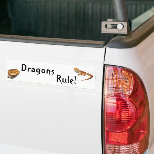 Dragons Rule! Bumpersticker (Op Truck)