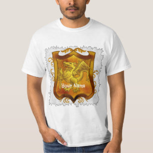 Dragons Shield Family Crest Achternaam T-shirt