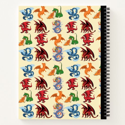 Dragons Spiral Composition Notitieboek (Achterkant)