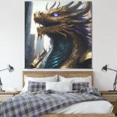 Dragon's Stare Canvas Afdruk (Insitu (Slaapkamer))