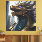 Dragon's Stare Canvas Afdruk (Insitu (Woonkamer))