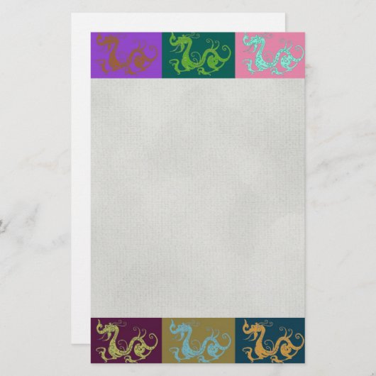 Dragons Stationery Briefpapier (Voorkant / Achterkant)