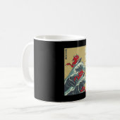 Dragons Surfing Great Wave off Kanagawa Koffiemok (Voorkant links)