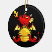 Dragons Tacos Women Mannen Kinder Mexicaanse liefd Keramisch Ornament (Links)