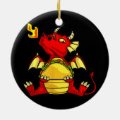 Dragons Tacos Women Mannen Kinder Mexicaanse liefd Keramisch Ornament (Achterkant)