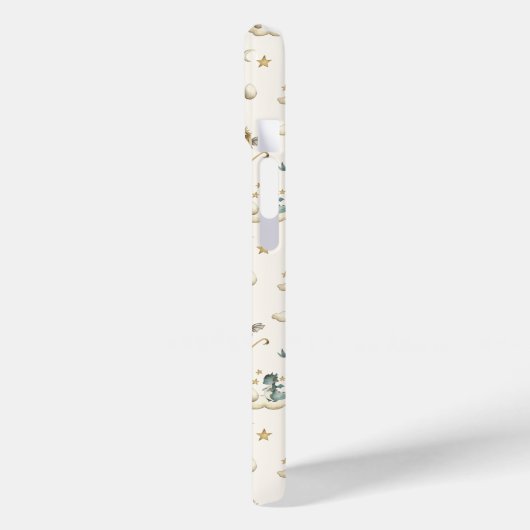 Dragons - Teal and Gold Dragon iPhone Case (Achterkant / Links)