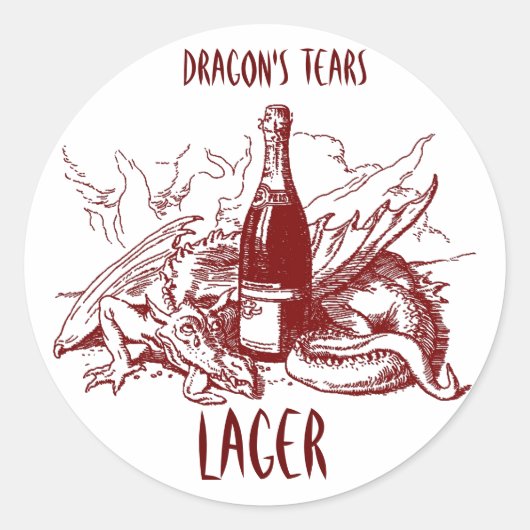 DRAGON'S TEARS ~ STICKER ~ GEWELDIGE HOME BREW LAB (Voorkant)