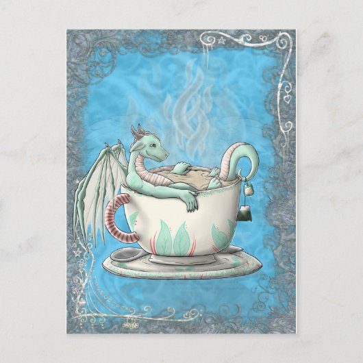 Dragons voor de theebeker: Peppermint Briefkaart (Voorkant)
