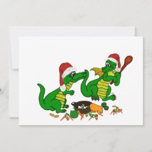 Dragons - Vrolijk kerstfeest! - Vandaag ga ik koke Feestdagenkaart