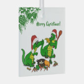 Dragons - Vrolijk kerstfeest! - Vandaag ga ik koke Glas Ornament (Voorkant Rechts)