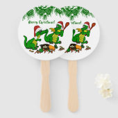 Dragons - Vrolijk kerstfeest! - Vandaag ga ik koke Handwaaier (Voorkant en achterkant)