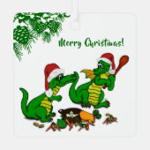 Dragons - Vrolijk kerstfeest! - Vandaag ga ik koke Metalen Ornament (Achterkant)