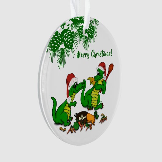 Dragons - Vrolijk kerstfeest! - Vandaag ga ik koke Ornament (voorkant)