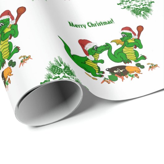 Dragons - Vrolijk kerstfeest! Vandaag ga ik koken Cadeaupapier (Rol Hoek)