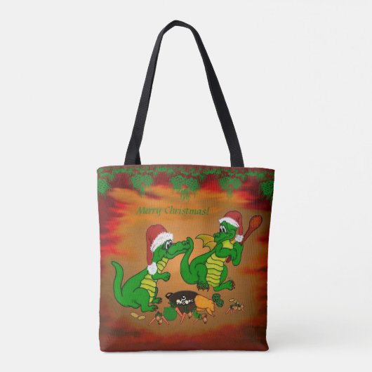 Dragons - Vrolijk kerstfeest! Vandaag ga ik koken Tote Bag (Achterkant)
