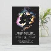 Dragon's Waterverf Dreamy Birthday Kaart (Staand voorkant)