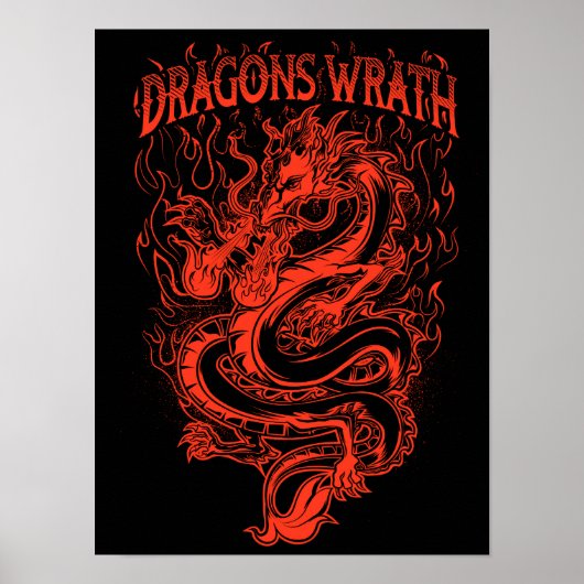 Dragons Wrath Red Poster (Voorkant)