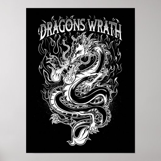 Dragons Wrath White Poster (Voorkant)