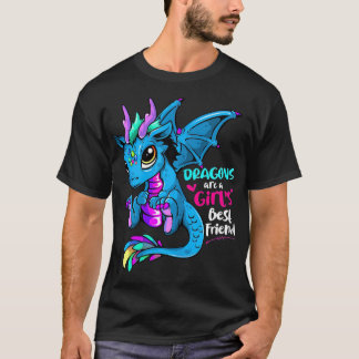 Dragons zijn de beste vriendin voor vrouwen en kin t-shirt