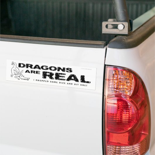Dragons zijn echt! •Bumpersticker Bumpersticker (Op Truck)