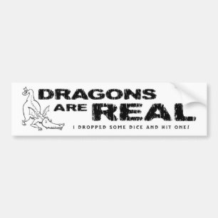 Dragons zijn echt! •Bumpersticker Bumpersticker