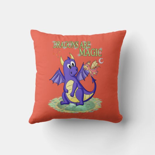 Dragons zijn Magisch. Kussen (Achterkant)