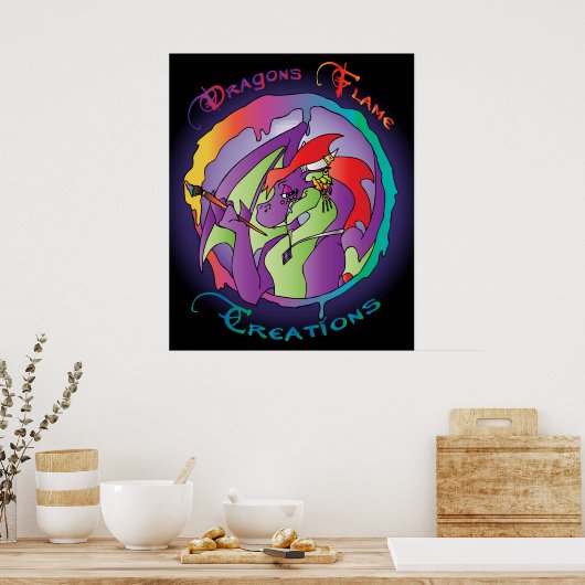 DragonsFlame-Poster Poster (Keuken)