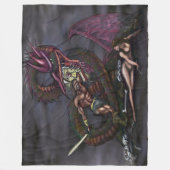 Dragonslayer Fantasy Art Fleece Blanket Deken (Voorkant)
