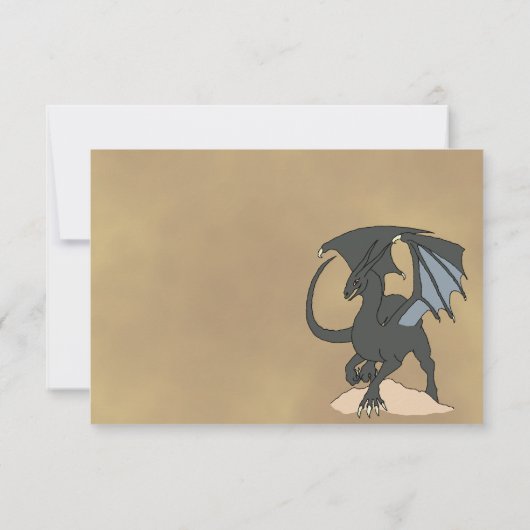 Dragonslayer Scroll RSVP Kaartje (Achterkant)