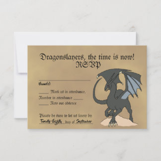 Dragonslayer Scroll RSVP Kaartje
