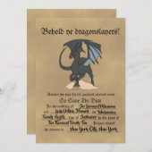 Dragonslayer Scroll Save The Date (Voorkant / Achterkant)