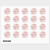 Dragontail Paisley Metallic Favor | roze Ronde Sticker (Vel)
