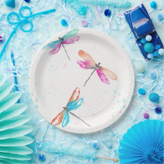 Dragonvliegen 2 papieren borden papieren bordje (Feest)