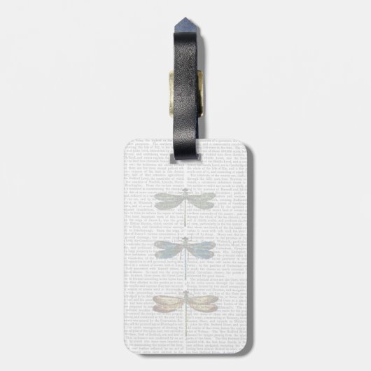 Dragonvliegen Afdrukken 2 Bagagelabel (Achterkant verticaal)