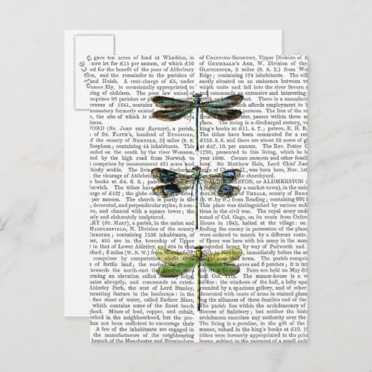 Dragonvliegen Afdrukken 3 Briefkaart (Voorkant / Achterkant)