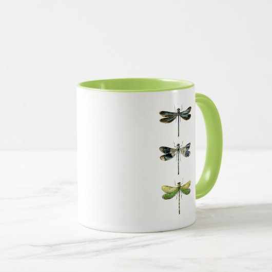Dragonvliegen Afdrukken 3 Mok (Voorkant rechts)