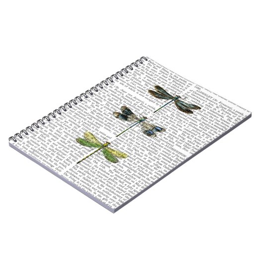 Dragonvliegen Afdrukken 3 Notitieboek (Linkerzijde)