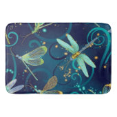 Dragonvliegen Blauwgroen Grote Bath Mat (Voorkant)