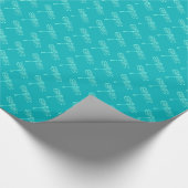 Dragonvliegen, bleek aqua op turquoise cadeaupapier (Hoek)