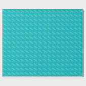Dragonvliegen, bleek aqua op turquoise cadeaupapier (Vlak)
