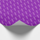 Dragonvliegen, bleke orchidee op diep paars cadeaupapier (Hoek)