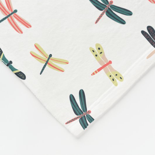 Dragonvliegen door Origami-Prints Fleece Deken (Hoek)