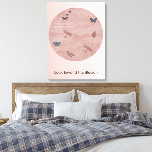 Dragonvliegen en Butterflies Canvas Afdruk (Insitu (Slaapkamer))