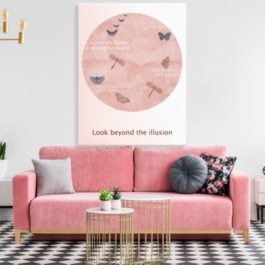 Dragonvliegen en Butterflies Canvas Afdruk (Insitu (Woonkamer))