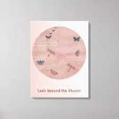 Dragonvliegen en Butterflies Canvas Afdruk (Voorkant)