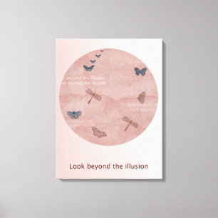 Dragonvliegen en Butterflies Canvas Afdruk