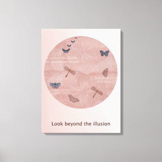 Dragonvliegen en Butterflies Canvas Afdruk (Voorkant)