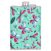 Dragonvliegen en Butterflies Heupfles (Achterkant)